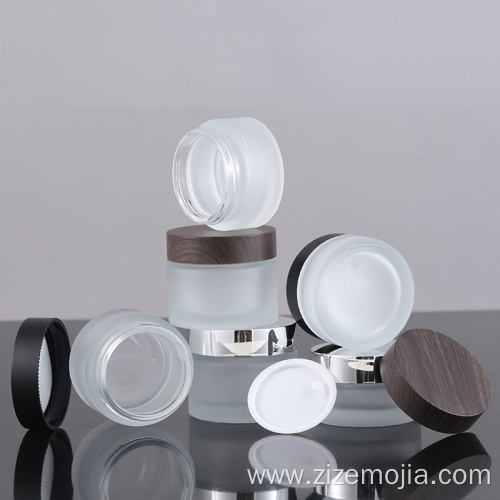 50g thick round cosmetic glass jar with lid